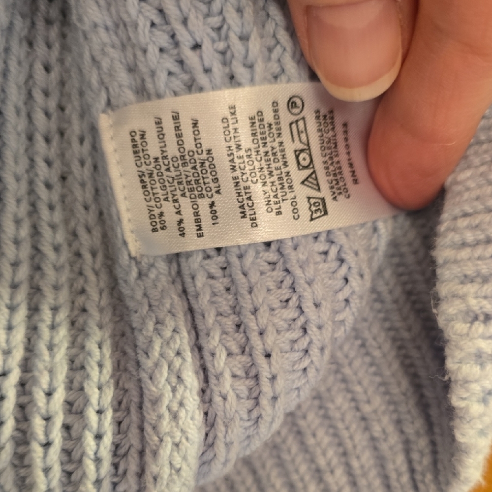 LOFT Crochet Yoke Collared V‑Neck Sweater - Picture 8 of 8